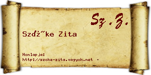 Szőke Zita névjegykártya